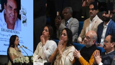 স্বামী ধর্মেন্দ্রর স্মরণসভায় কান্নাজড়িত কণ্ঠে যা বললেন হেমা মালিন