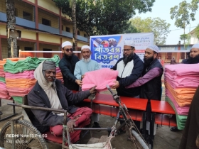 মণিরামপুরে তাকওয়া চ্যারিটি ফাউন্ডেশনের কম্বল বিতরণ